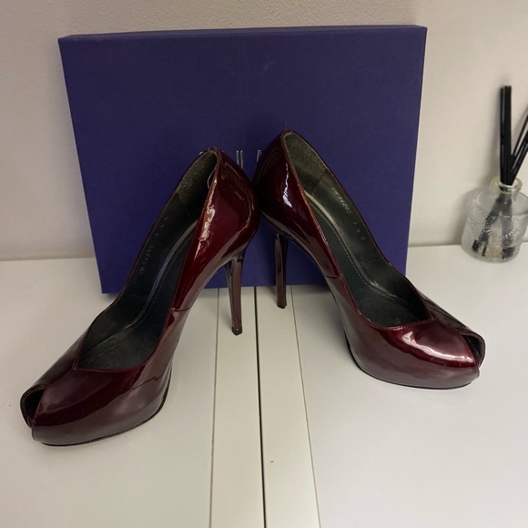 Stuart Weitzman platform peep toe pump - Picture 3 of 5